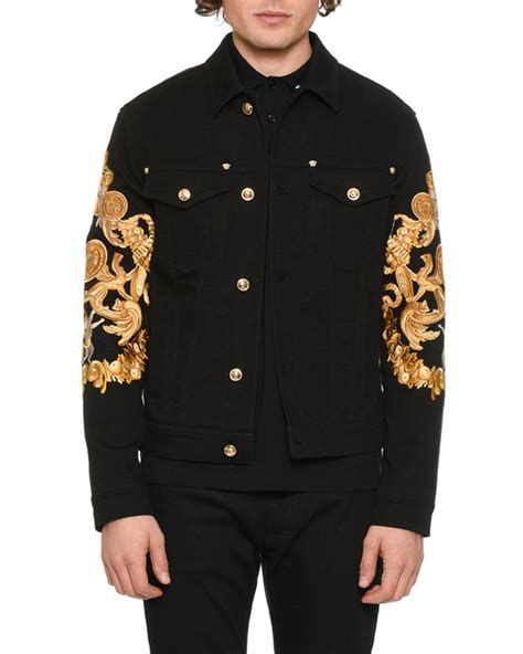 top versace jackets for men|Versace denim jacket.